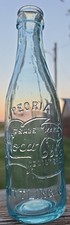 PEORIA ILLINOIS, Scarce SCROLL Style Straight Side COCA-COLA, Sparkling Clean
