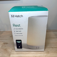 Hatch Rest Sound Machine Night Light Time-to-Rise, White for Nursery/Bedroom