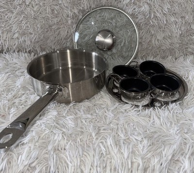 Resto 4 Eggs Poacher by Demeyere-Belgium 4 Cup Authentic Pot Stainless Steel