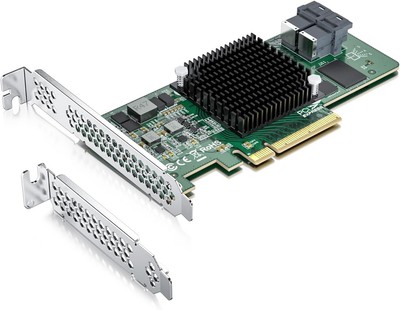 12G External PCIe Controller Card SAS/SATA HBA Broadcom's SAS 3008 Chip 2872J