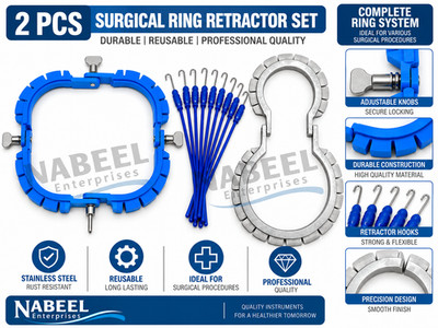 2PCS Lone Star Surgical Retractor Ring with 20 Hooks   Surgical Instruments Set