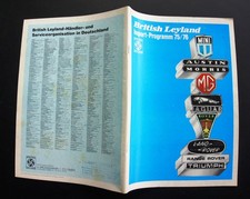 BRITISH LEYLAND Importprogramm 19 75 / 76 Jaguar MG Mini Rover deutsch