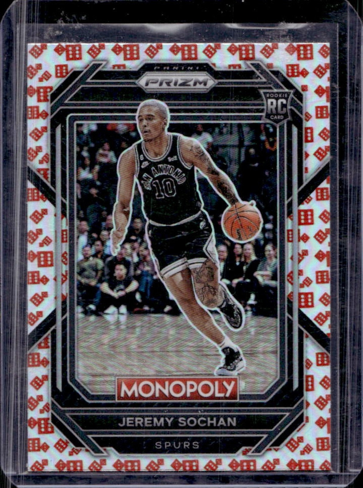 2022-23 Prizm Monopoly Jeremy Sochan RC Red Dice Rookie #80 Spurs