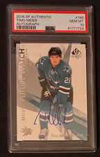 2016-17 SP AUTHENTIC TIMO MEIER #166 FUTURE WATCH AUTO #ED 882/999 PSA 10