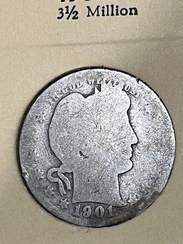 1901-S Barber Quarter