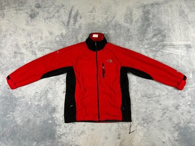 VINTAGE THE NORTH FACE WINDSTOPPER MENS JACKET LARGE RED BLACK FLEECE