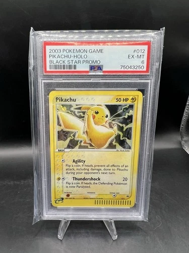 2003 POKEMON BLACK STAR PROMO #012 PIKACHU-HOLO Psa 6