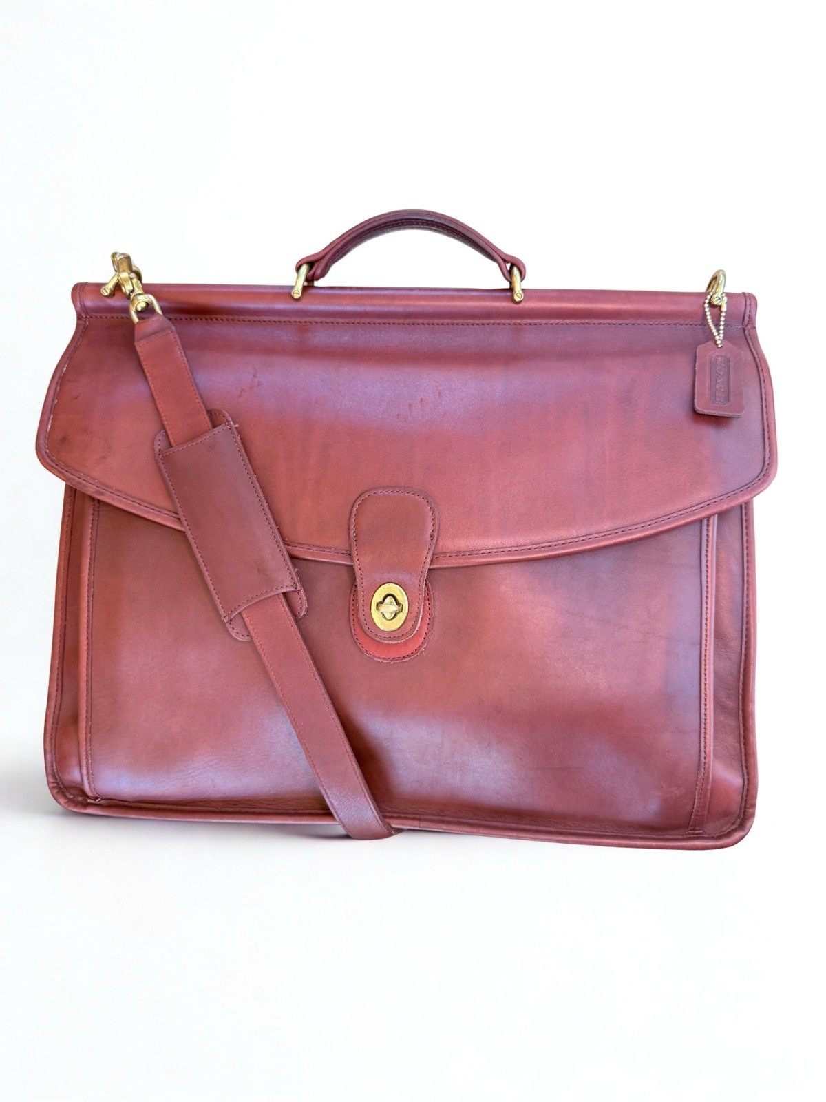 Vintage Coach Beekman Briefcase 5266 Rare Burgundy Le… - Gem