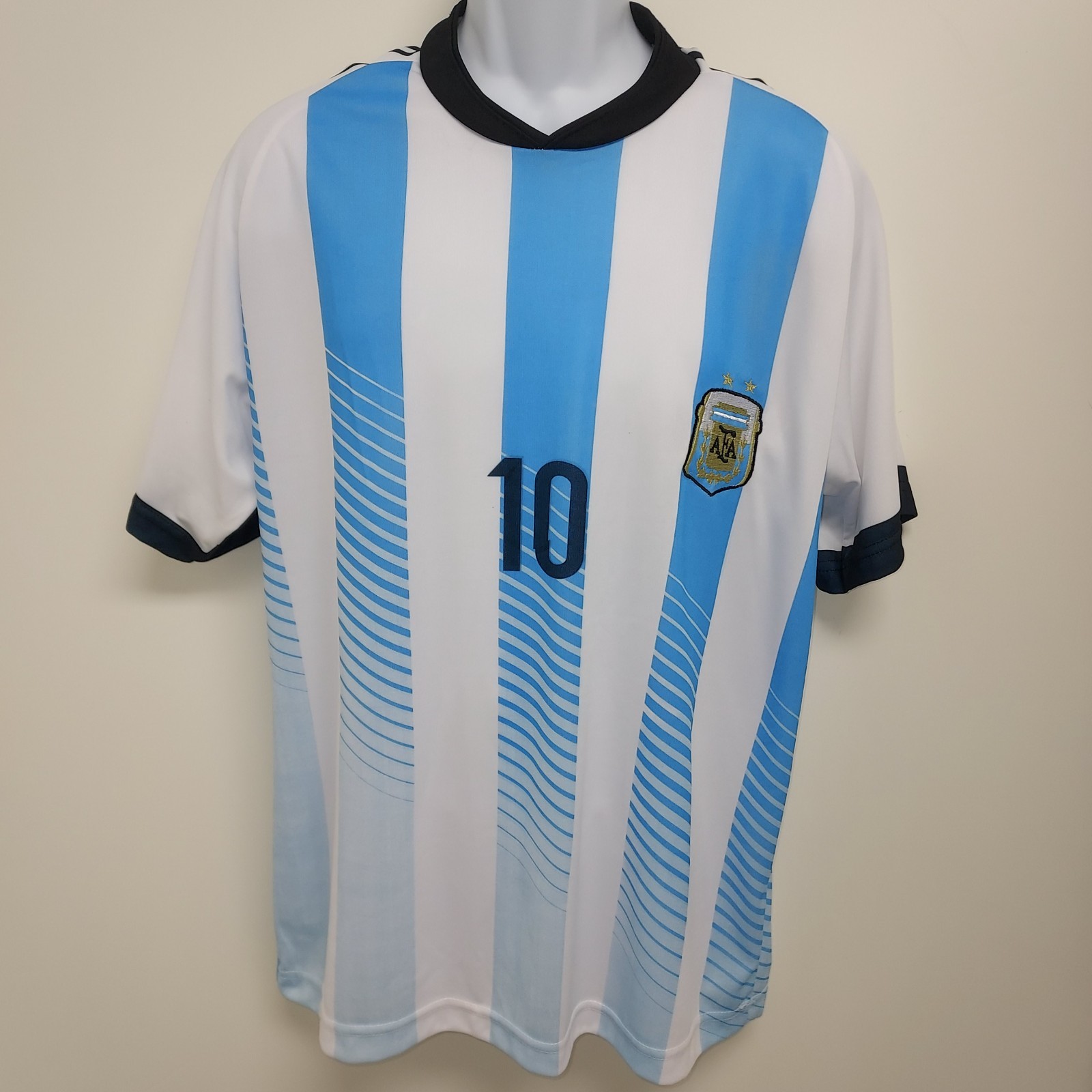 ARGENTINA BLUE & WHITE 2014 FIFA WORLD CUP BRASIL JERSEY TEE SHIRT MEN SZ:UNISEX