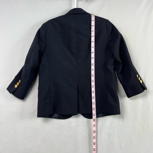 Lands End Jungen Blazer Kinder 10/12 M Navy Jacke Schuluniform Hopsack Preppy - Bild 6 von 13