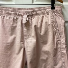 Gap Men's M Pink Soft Cotton 7" Inseam Slash Pockets Pull On Short Drawstring