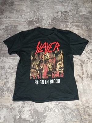 Slayer Reign In Blood Shirt Bandshirt Gr. L Gildan Schwarz Metal