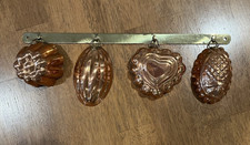 Vintage 4 Small Copper Jello/Aspic/ Butter/Ca...