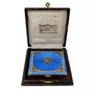 Russian Silver Gilt Double Sided Guilloche Enamel Cigarette Case 88 Britsyn Box