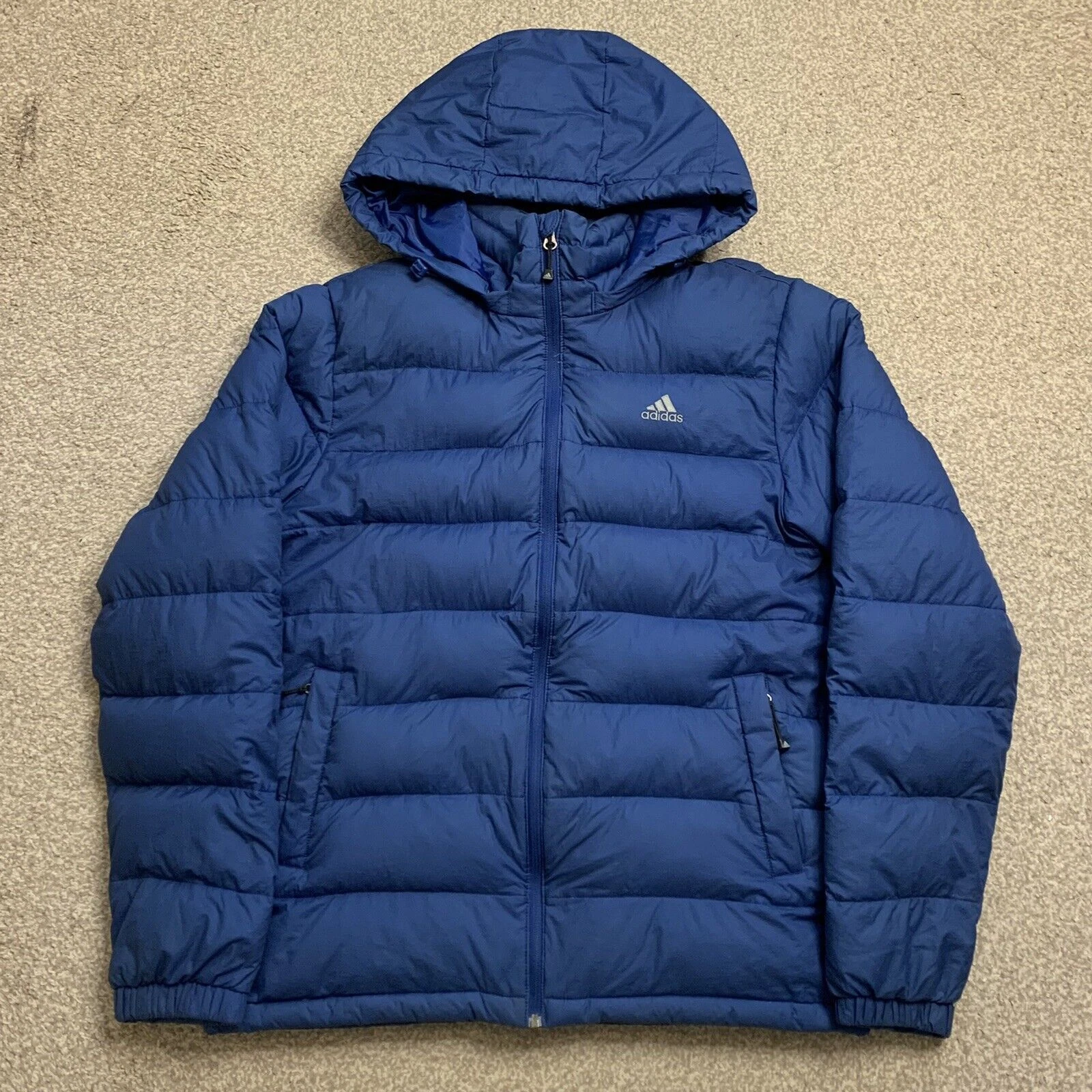 Adidas Puffer Jacket Coat Down Padded Vintage Hooded Detachable Retro M