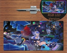 Anime RGB LED Large Mouse Pad Honkai Star Rail Silver Wolf Gaming Mat Mousepad
