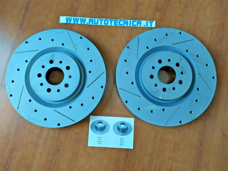 DISCHI FRENO ANTERIORI ALFA ROMEO GT e 147 GTA 330 x 32 FORATI E BAFFATI SPORT Foto 2 de 4
