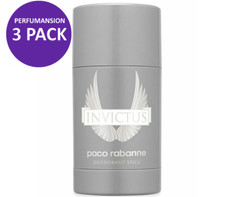 Paco Rabanne Invictus Deodorant Stick for Men, 2.5 Ounce 3 PACK