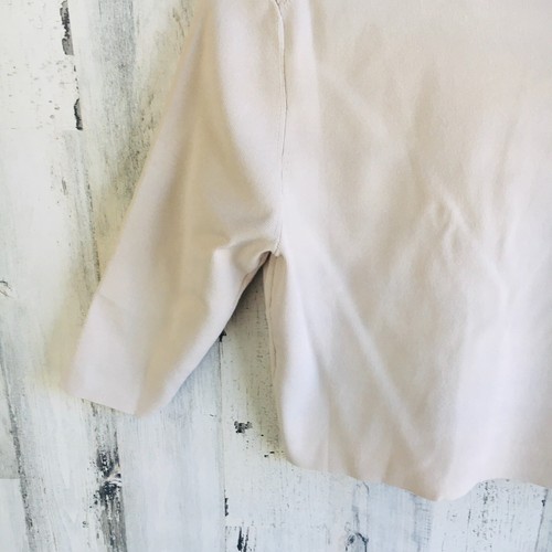 NWT $268 One Grey Day Cropped Cardigan Grandpa V-Neck Light Beige M - Picture 10 of 11