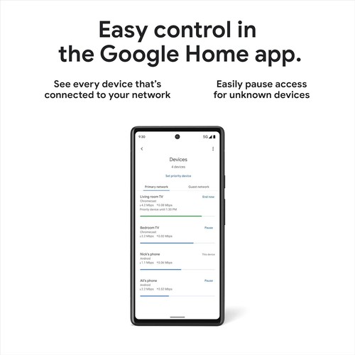 Google Nest WiFi Pro Wi-Fi 6E Home Wi-Fi System Fast Speed Mesh Router - 2 Pack - Picture 7 of 12