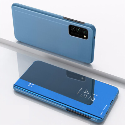 FüXiaomi Redmi 10 2022 - CLEAR VIEW Case Flip Cover Hülle Handy Tasche BLAU 