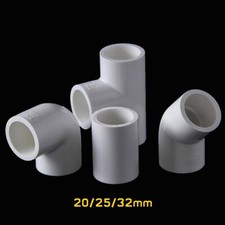 UPVC Water Pipe Fittings Straight/Tee/45°90°Elbow Conduit Connector 20/25/32mm