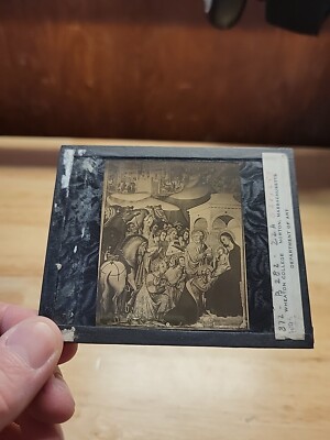 Vtg Magic Lantern Slide-Painting-Unsure Of Title
