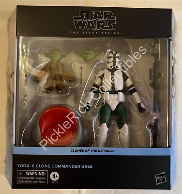 Disney Parks Action Figures 2024 The Black Series Yoda & Clone Commander Gree