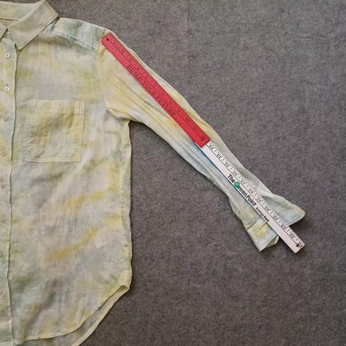 Pilcro And The Letterpres Anthropologie Shirt Womens XS Yellow Tie Dye Sheer - Picture 11 of 16