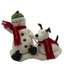 Hallmark Jingle Pals Snowman Dog Animated Singing Christmas Plush "Jingle Bells"