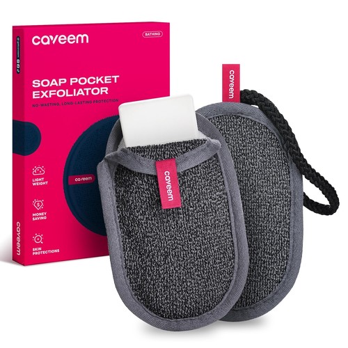 Soap Saver Bag, Rough Exfoliation Soap Pouch for Bar Soap, Soap Mesh Pocket B...