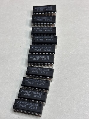 Lot 10 Hyundai HY53C256LS-80 256k CMOS DRAM 16-Pin IC Chip @CPUCY