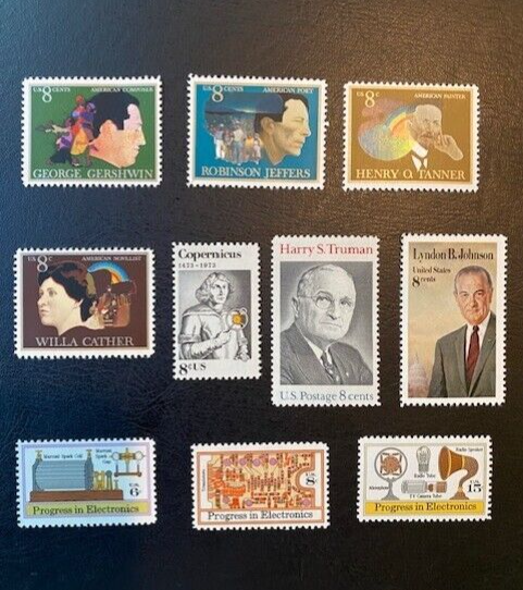 1973, American Arts &Commemoratives of 10, M/VF, one postage on