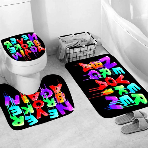 Never Broke Again Shower Curtain Bathroom Rug Set Bath Mat Toilet Lid Cover - Picture 10 of 11