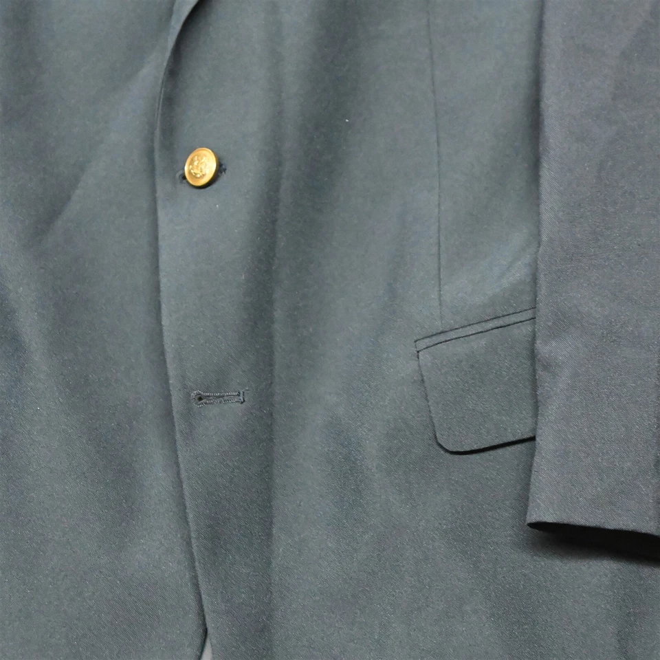 Blazer Abrigo Deportivo Chaqueta Vittorio St Angelo 44R Azul Marino Dorado Botón Para Hombre Foto 3 de 4