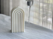 Arch Shaped Candle, Christmas Decor, Pillar candle, Christmas gift, Soy