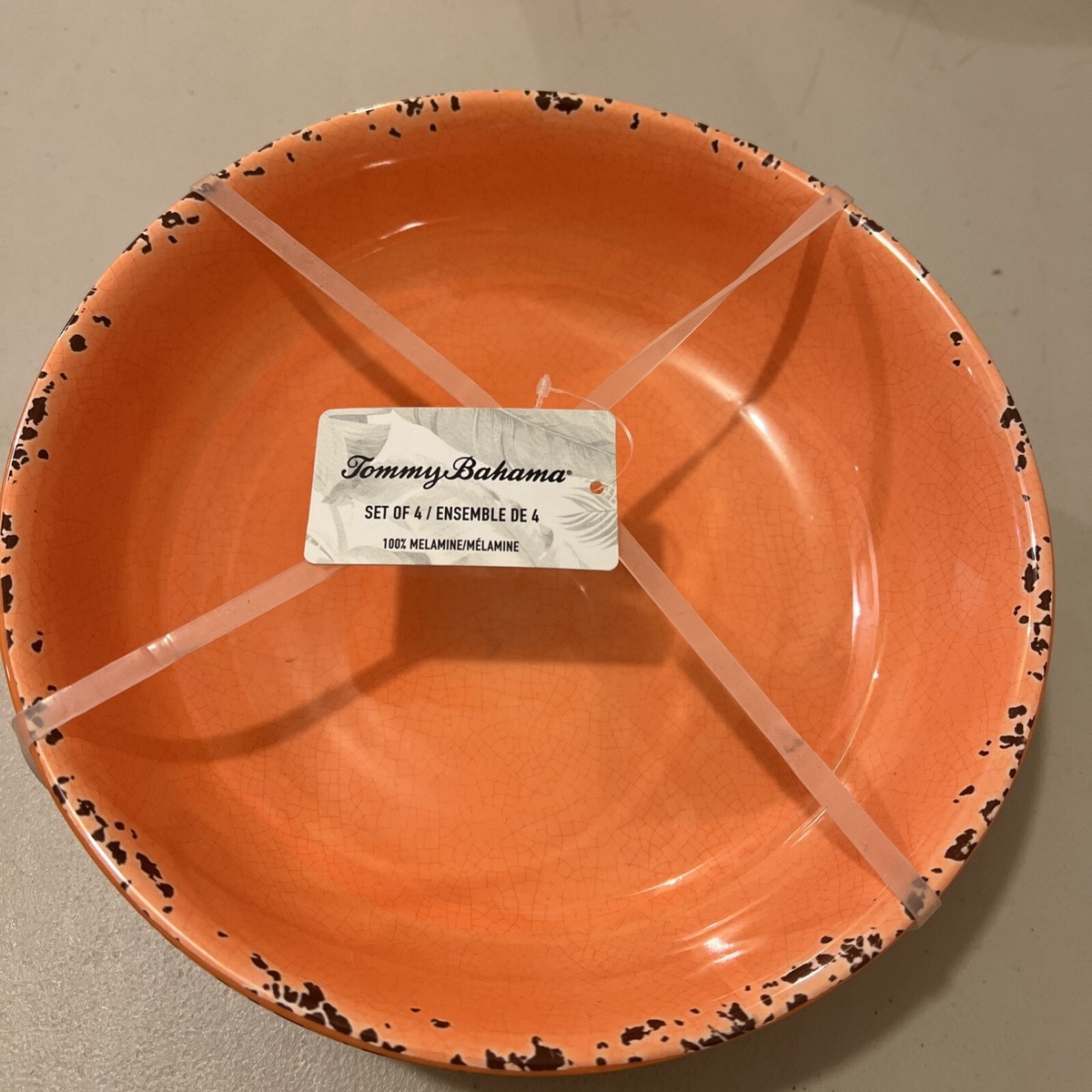 Tommy Bahama Set of 4 100% Melamine Salad Plates Diameter-9
