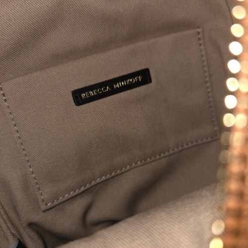 Rebecca Minkoff Julian Tan Gold Studded Leather Backpack NWT - Picture 6 of 6