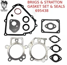 NEW GASKET SET FITS BRIGGS & STRATTON PART # 695438, WITH SEALS, SHIPS USA