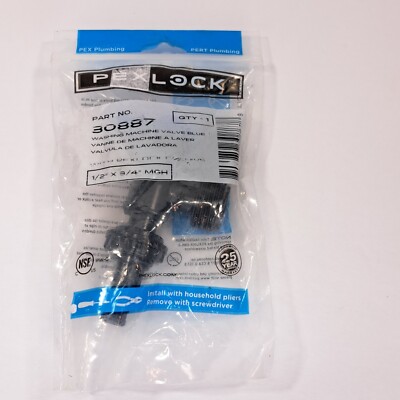 Flair-It 30887 PEXLock Plastic Washing Machine Valve 1/2 PEX x 3/4 MHT in.