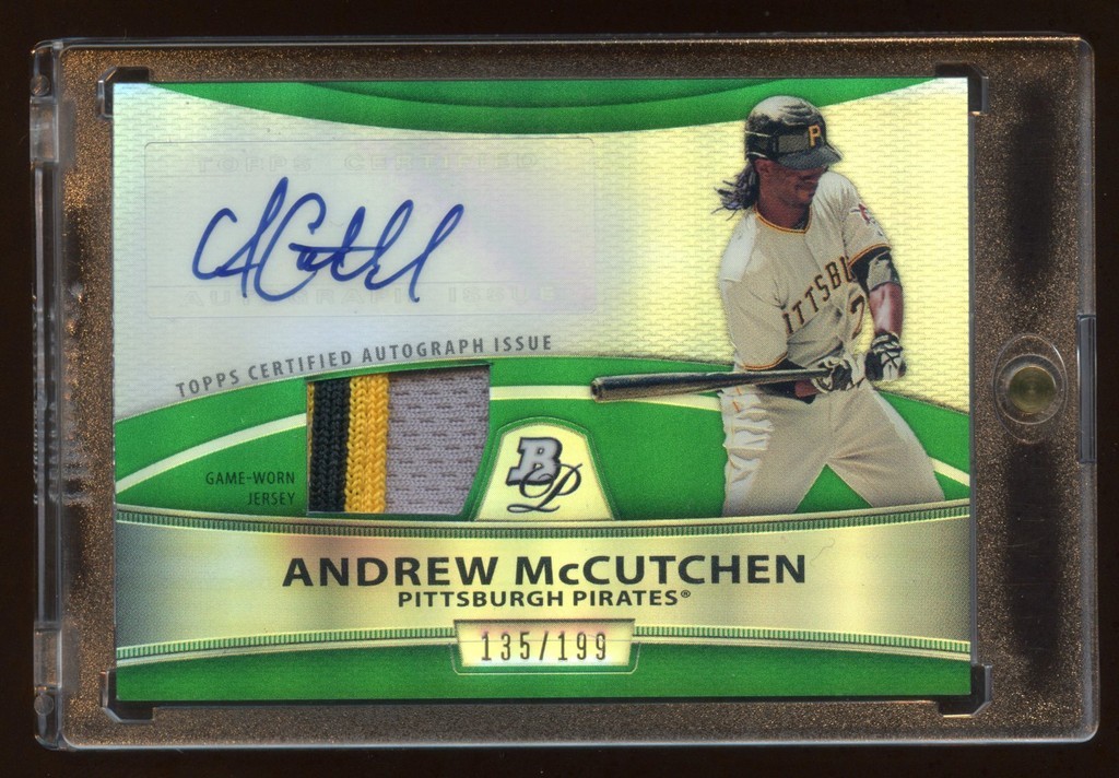 ANDREW McCUTCHEN 2010 BOWMAN PLATIUM RC AUTOGRAPH PATCH #ED 135/199 ...