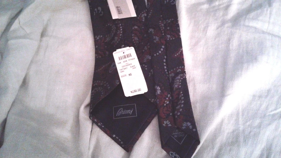  Corbata BRIONI hecha en Italia tejida seda cuello precio de venta sugerido por el fabricante $230! Foto 2 de 3
