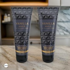 2 Pack Bath  Body Works Vanilla Noir Men's Collection Body Cream for Men 8 Oz