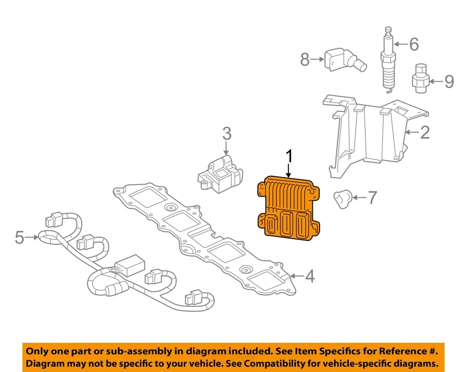 Módulo de control del motor usado (ECM) se adapta a: módulo de control electrónico Buick Encore 2016 Foto 3 de 4