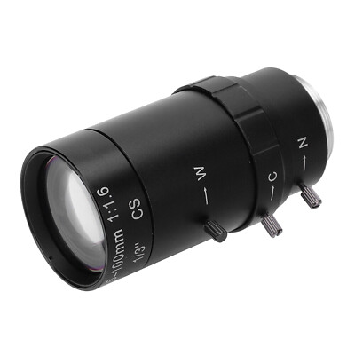 Black 5-100mm 1/3'' 1.3MP HD Varifocal Manual Zoom Lens for CCTV Camera CS Mount