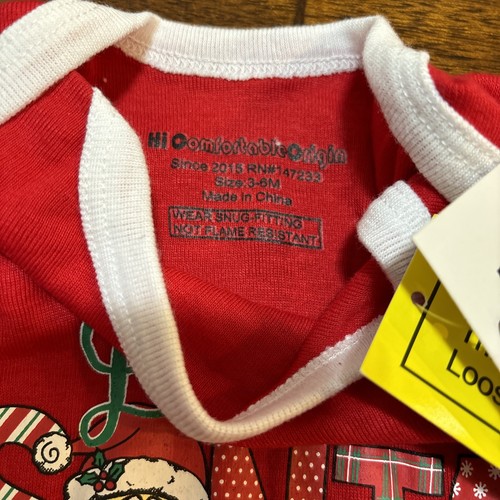 Pigiama Ciao Comodo Origin 2 Pezzi "Caro Babbo Natale Voglio Tutto" 3-6 Mesi - Foto 4 di 6