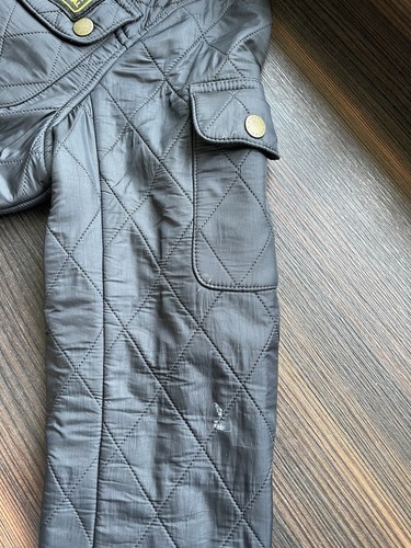 Barbour International Polarquilt Jacke schwarz Damen UK 8 Fleece gefüttert - Bild 6 von 9