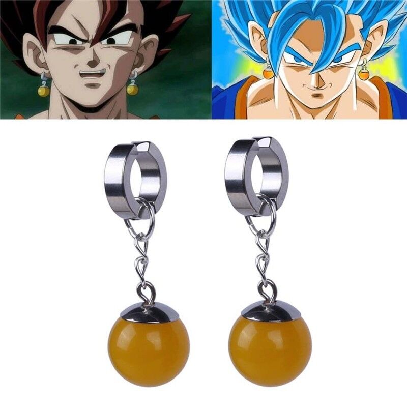 Anime Dragon Ball Z Super Vegetto Potara Son Goku Cosplay Earrings Ear Stud  New