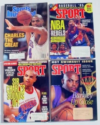 4 SPORTS ILLUSTRATED SPORT Magazine Charles Barkley 1st Cover Dec 1988 Swimsuit - Image 1 of 4