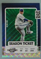 Hyun-Jin Ryu 2021 Panini Contenders Optic #48 Green Wave Parallel Blue Jays